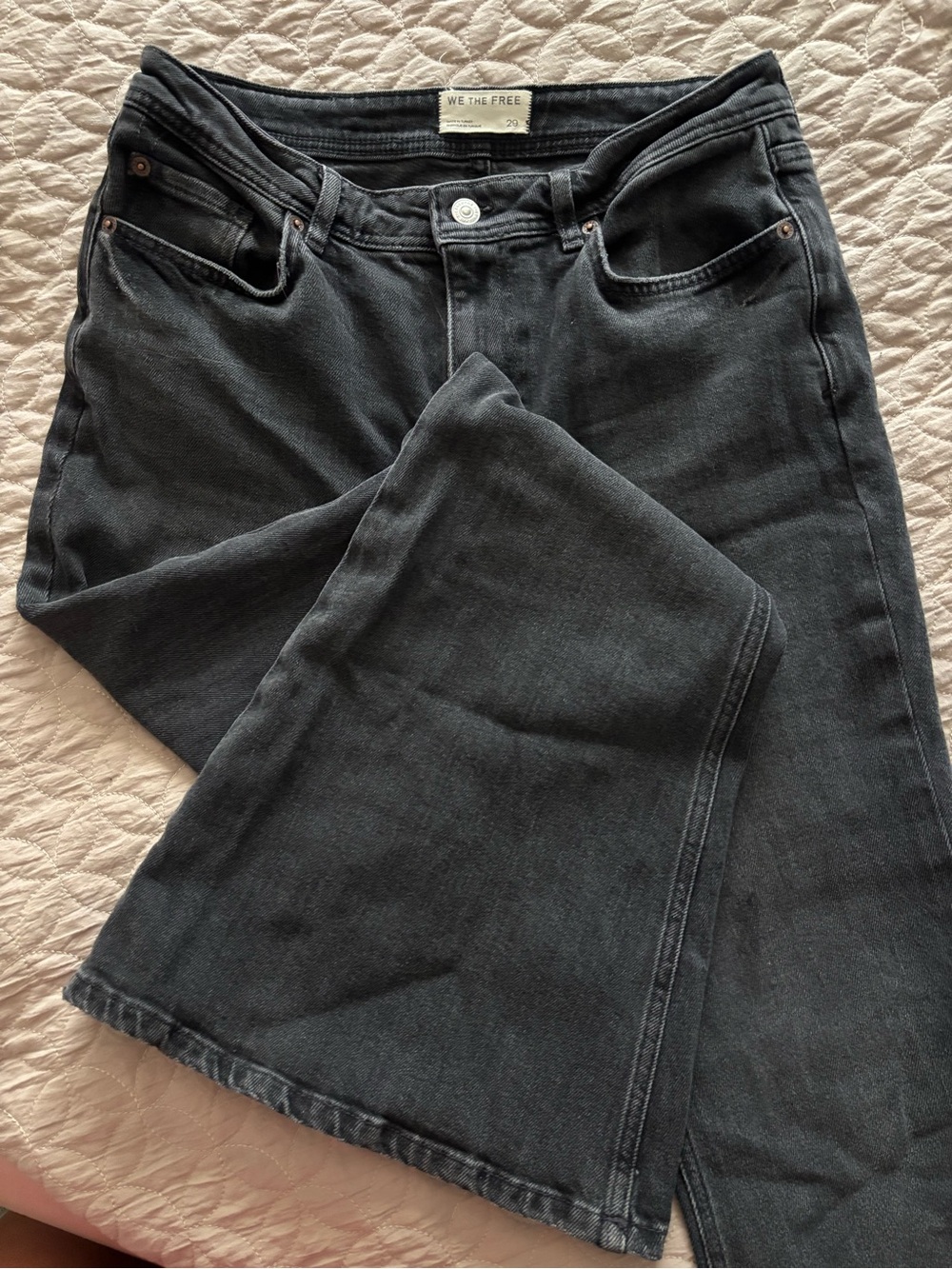 Free People Charcoal Flare Jeans -  worn once. We The Free Love Bomb Flare Jeans - Picture 6 of 7